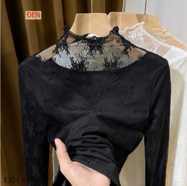 26HA1301.14 - ÁO GIỮ NHIỆT LÓT LÔNG CỪU CỔ REN