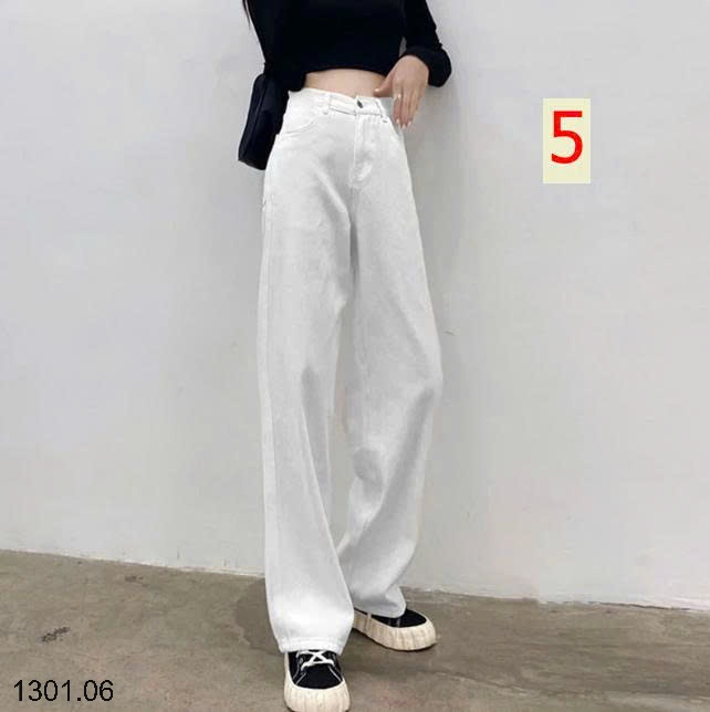 26HA1301.06 - QUẦN JEAN NỮ ỐNG RỘNG CẠP CAO