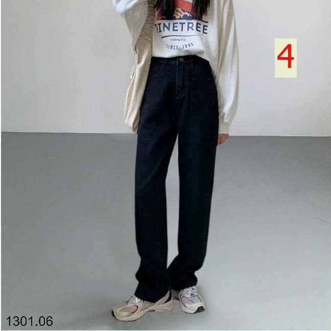 26HA1301.06 - QUẦN JEAN NỮ ỐNG RỘNG CẠP CAO