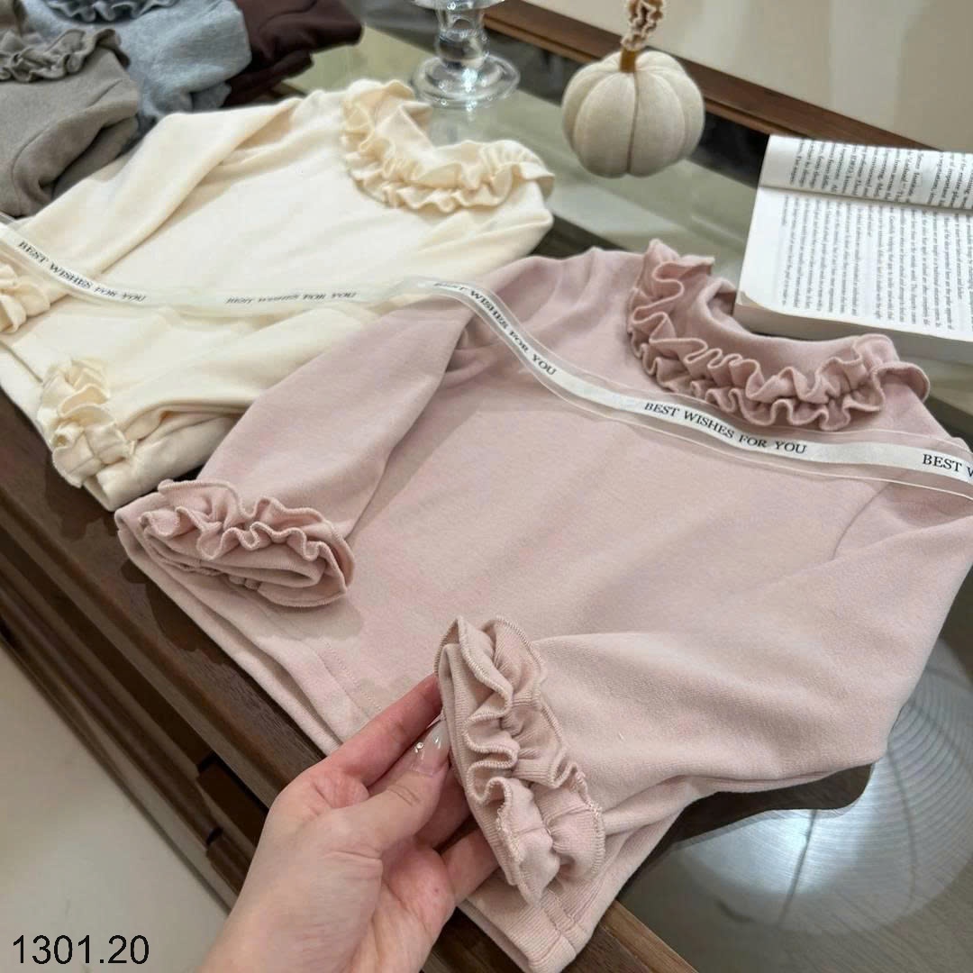 26HA1301.20 - ÁO GIỮ NHIỆT CỔ BÈO CHO BÉ