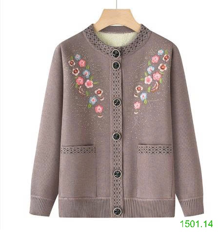 26HA1501.14 - CARDIGAN LÓT LÔNG DÀY CHO MẸ