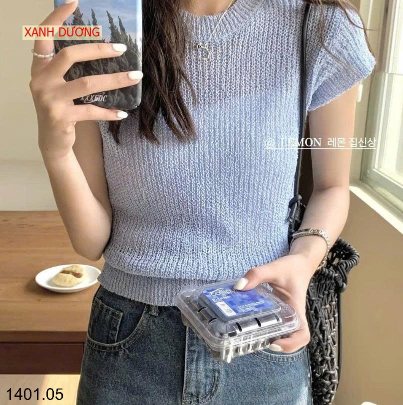 26HA1401.05 - SET 2 ÁO LEN LƯỚI NGẮN TAY