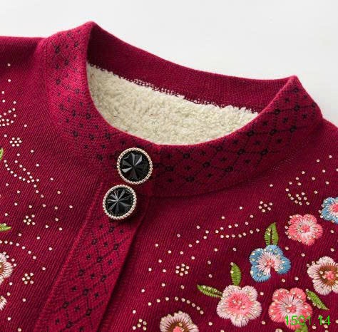 26HA1501.14 - CARDIGAN LÓT LÔNG DÀY CHO MẸ