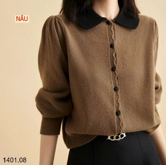 26HA1401.08 - ÁO LEN CỔ SEN CHO NỮ