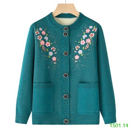 26HA1501.14 - CARDIGAN LÓT LÔNG DÀY CHO MẸ