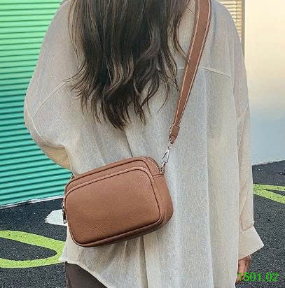 26HA1501.02 - TÚI ĐEO CHÉO 2 NGĂN NỮ