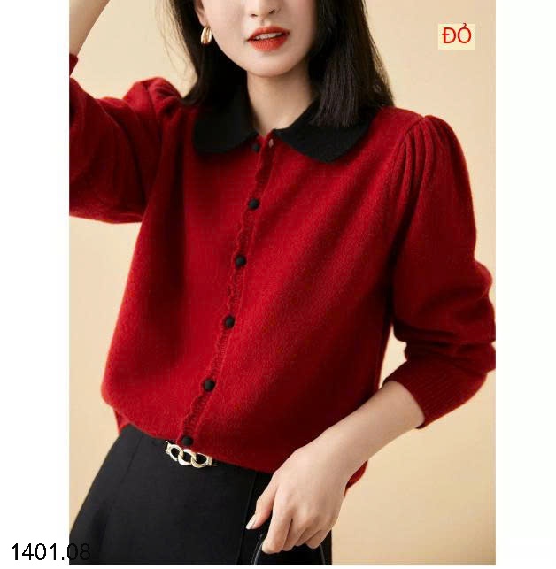 26HA1401.08 - ÁO LEN CỔ SEN CHO NỮ