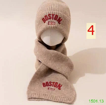 26HA1501.13 - SET KHĂN VÀ MŨ LEN BOSTON CHO BÉ