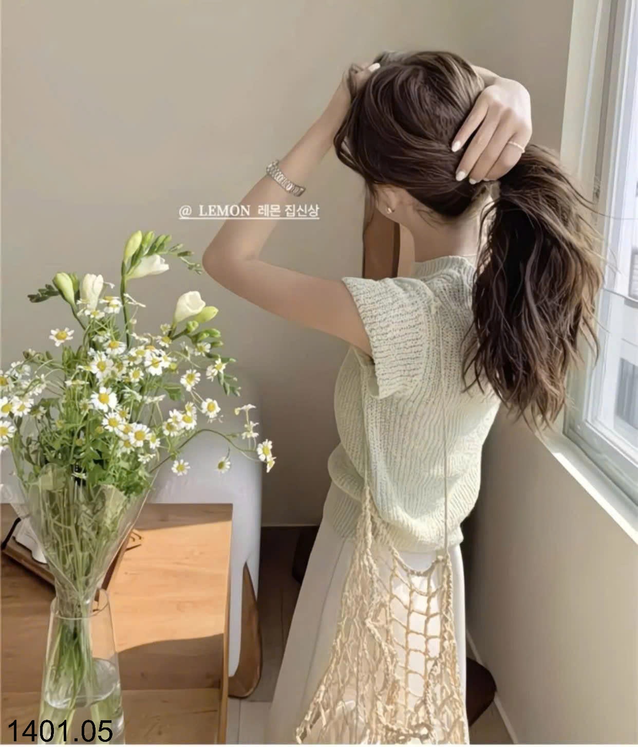 26HA1401.05 - SET 2 ÁO LEN LƯỚI NGẮN TAY