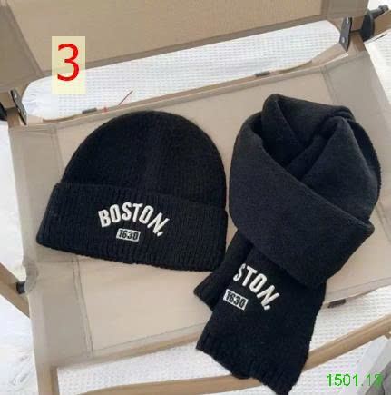 26HA1501.13 - SET KHĂN VÀ MŨ LEN BOSTON CHO BÉ