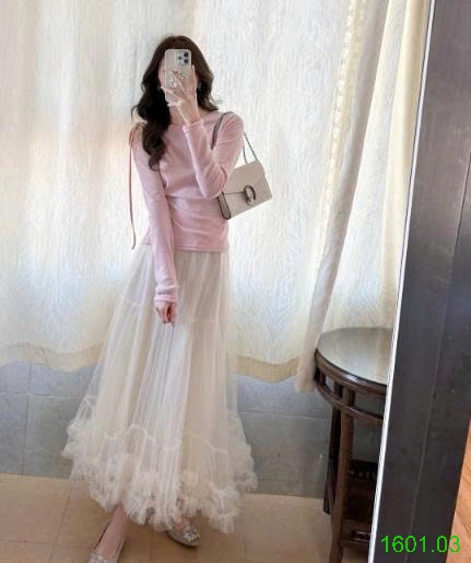 26HA1601.03 - CHÂN VÁY MIDI XẾP TẦNG