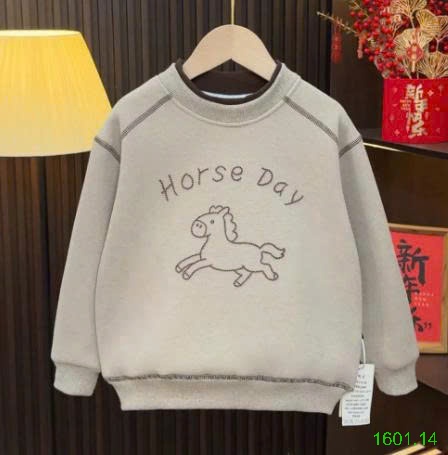 26HA1601.14 - ÁO NỈ LÓT LÔNG CỪU HORSE DAY