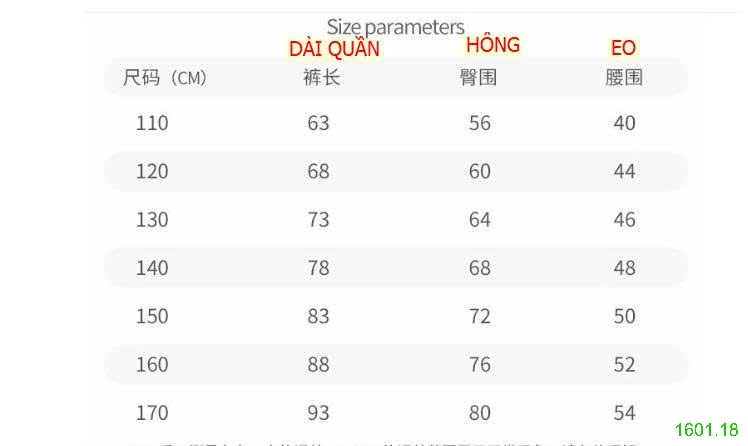 26HA1601.18 - QUẦN LEGGING LÓT LÔNG BÉ GÁI