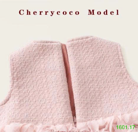 26HA1601.17 - SET 3 CHI TIẾT VÁY CHERRY COCO CAO CẤP BÉ GÁI