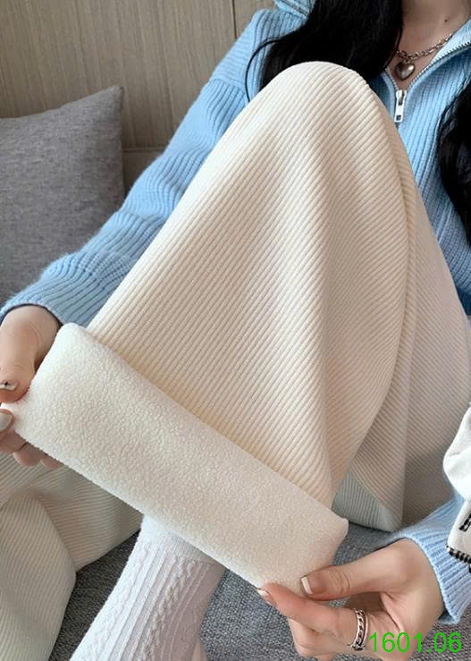 26HA1601.06 - QUẦN NHUNG TĂM ỐNG XUÔNG LÓT LÔNG CHO NỮ