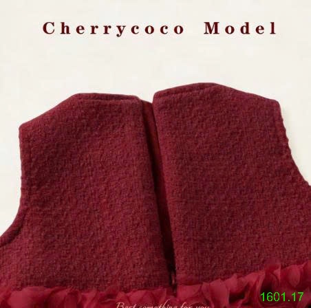 26HA1601.17 - SET 3 CHI TIẾT VÁY CHERRY COCO CAO CẤP BÉ GÁI