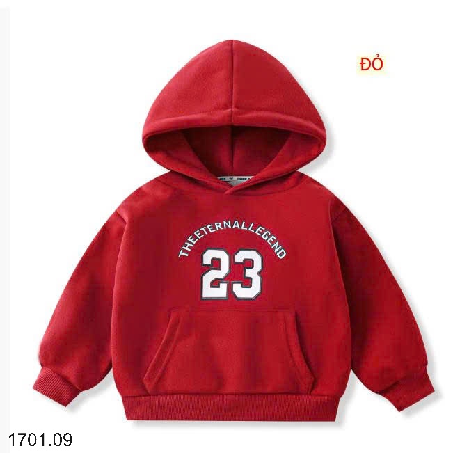 26HA1701.09 - ÁO NỈ HODDIE SỐ 23 CHO BÉ