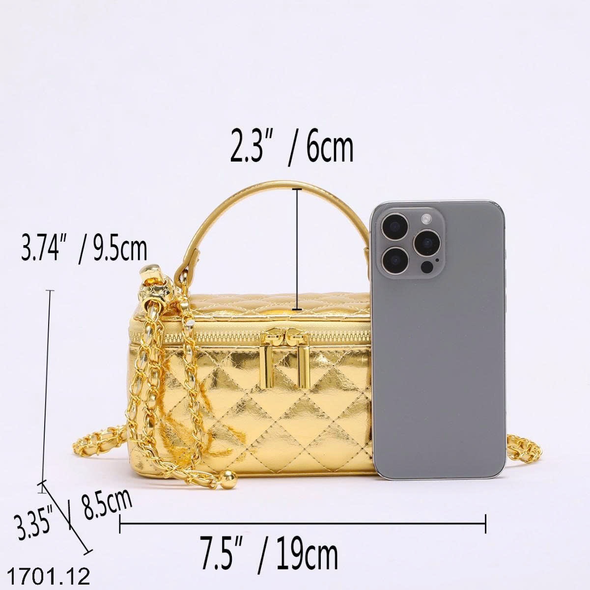 26HA1701.12 - TÚI XÁCH HỘP KIỂU DÁNG CHANEL