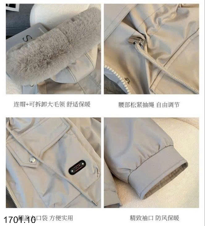 26HA1701.10 - ÁO PARKA LÓT LÔNG CHO NỮ
