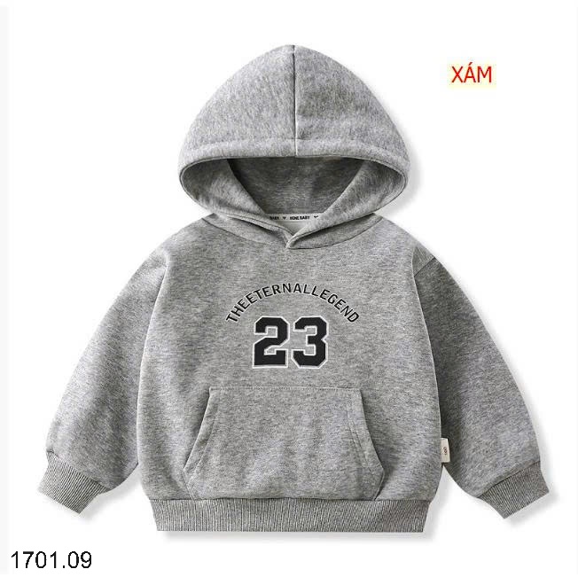 26HA1701.09 - ÁO NỈ HODDIE SỐ 23 CHO BÉ