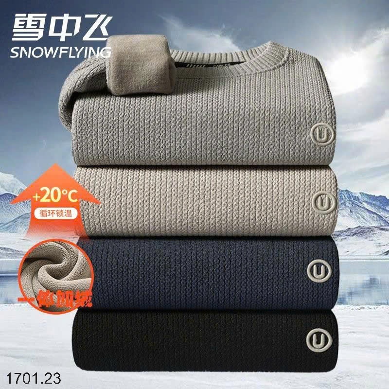 26HA1701.23 - ÁO LEN NAM CỔ TRÒN LÓT LÔNG SNOWFLYING