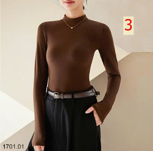 26HA1701.01 - ÁO NỈ CỔ LỌ GIỮ NHIỆT CHO NỮ