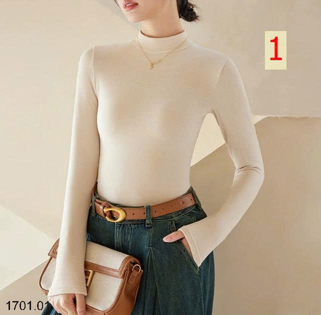 26HA1701.01 - ÁO NỈ CỔ LỌ GIỮ NHIỆT CHO NỮ