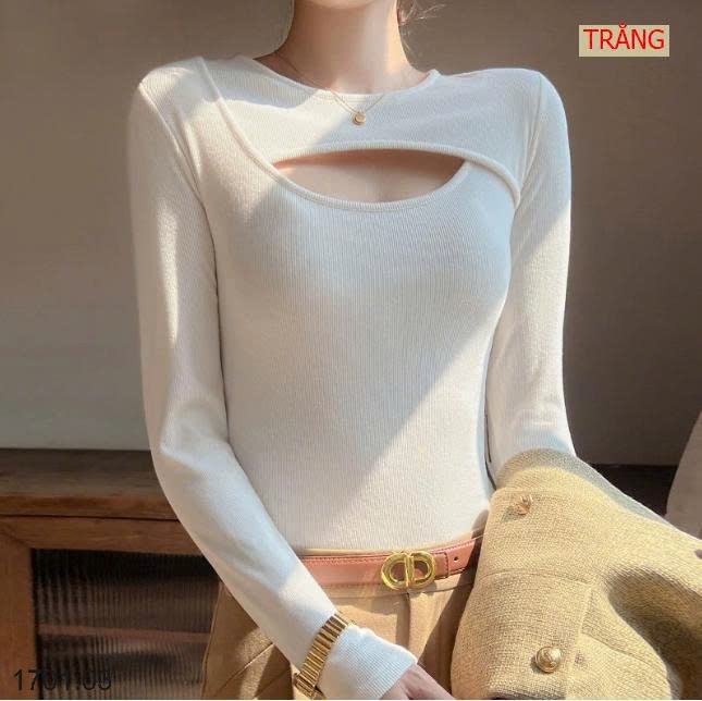 26HA1701.03 - ÁO NỮ CỔ TRÒN KHOÉT NGỰC
