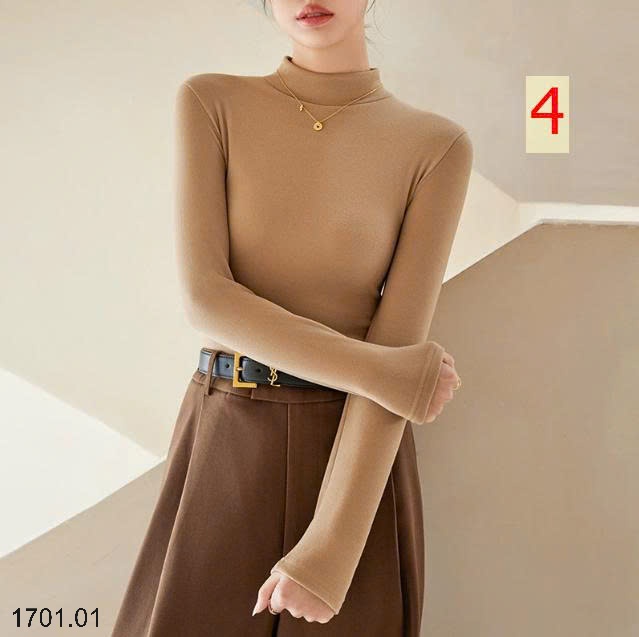 26HA1701.01 - ÁO NỈ CỔ LỌ GIỮ NHIỆT CHO NỮ