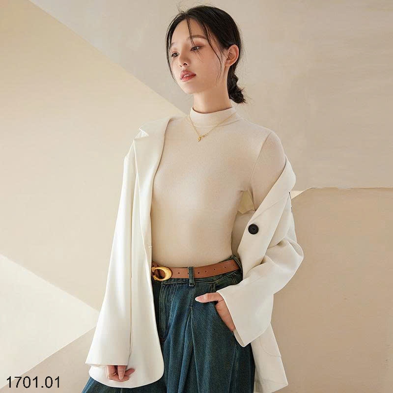 26HA1701.01 - ÁO NỈ CỔ LỌ GIỮ NHIỆT CHO NỮ