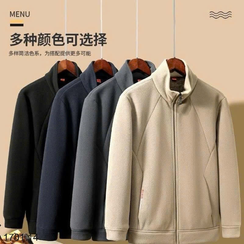 26HA1701.14 - ÁO KHOÁC LÔNG CỪU CỔ ĐỨNG NAM