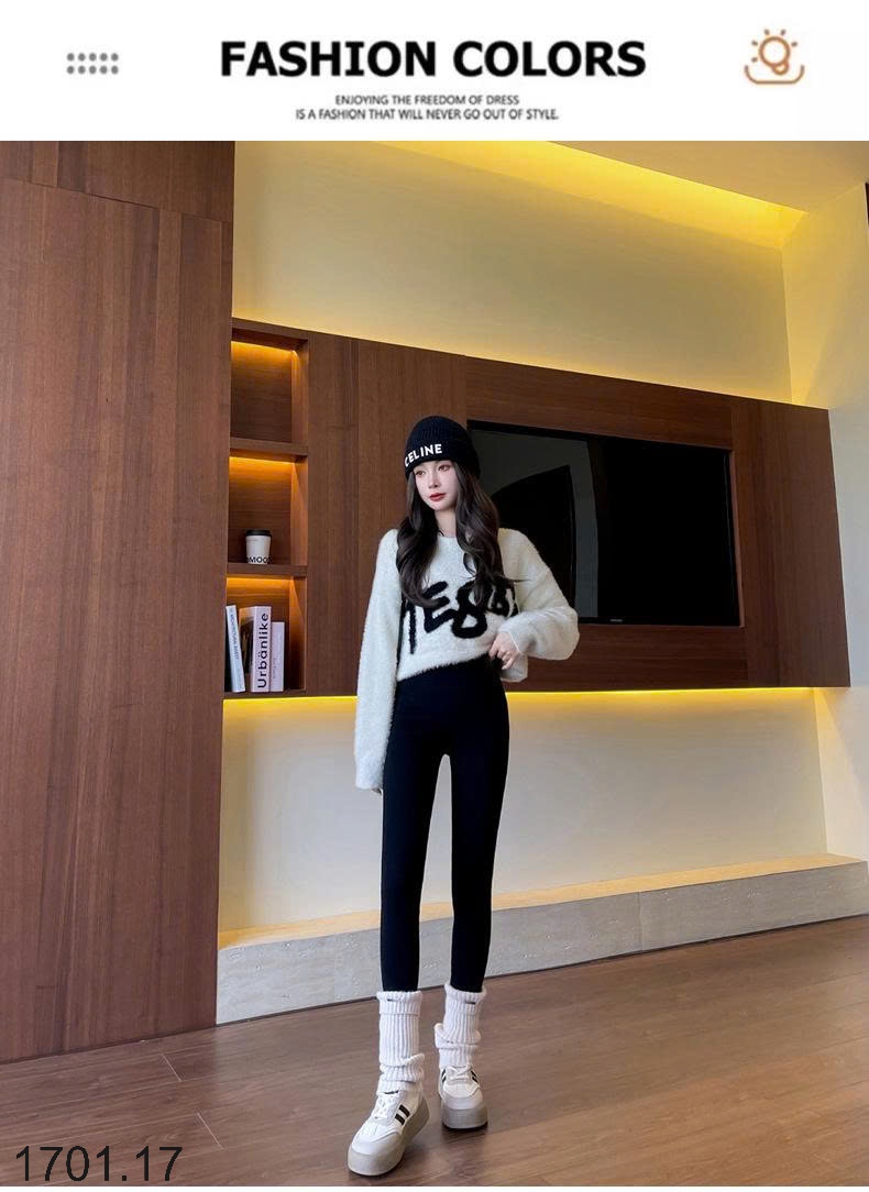 26HA1701.17 - QUẦN LEGGING LÓT LÔNG CẠP CAO CHO NỮ