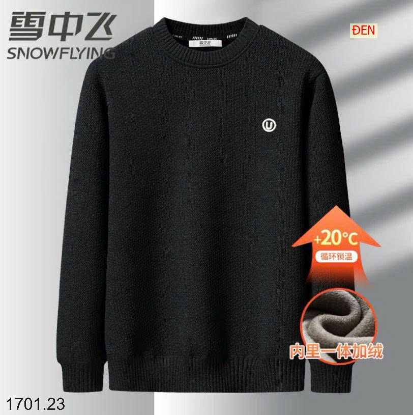 26HA1701.23 - ÁO LEN NAM CỔ TRÒN LÓT LÔNG SNOWFLYING