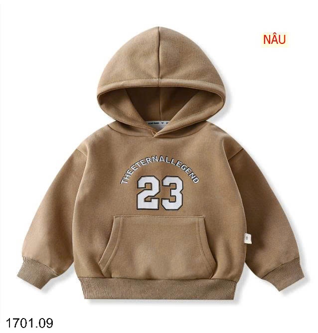 26HA1701.09 - ÁO NỈ HODDIE SỐ 23 CHO BÉ