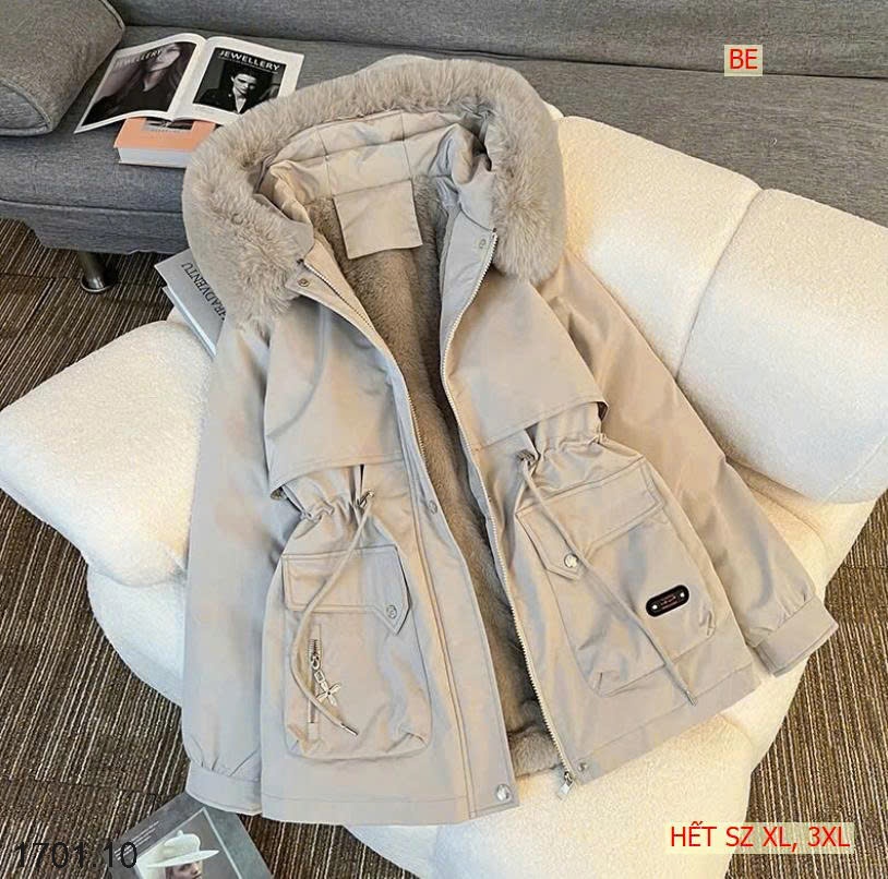 26HA1701.10 - ÁO PARKA LÓT LÔNG CHO NỮ