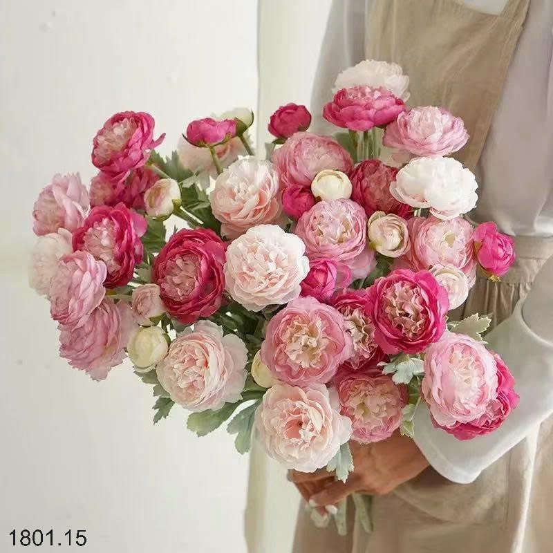 26HA1801.15 - SET 5 CÀNH HOA MAO LƯƠNG MIX MÀU
