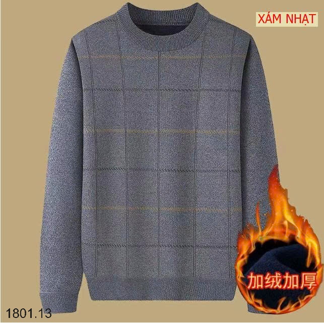 26HA1801.13 - ÁO LEN NAM CỔ TRÒN LÓT LÔNG
