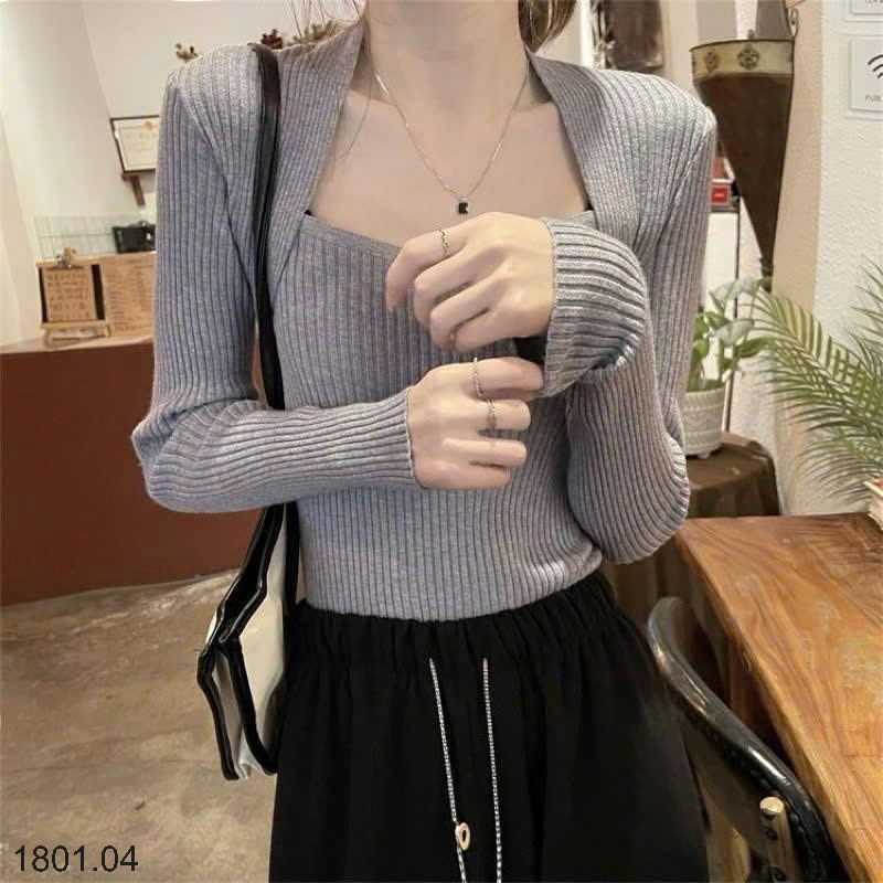 26HA1801.04 - ÁO LEN CỔ ĐIỆU CHO NỮ