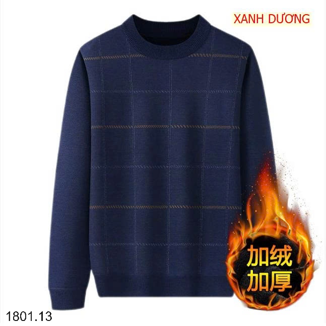 26HA1801.13 - ÁO LEN NAM CỔ TRÒN LÓT LÔNG