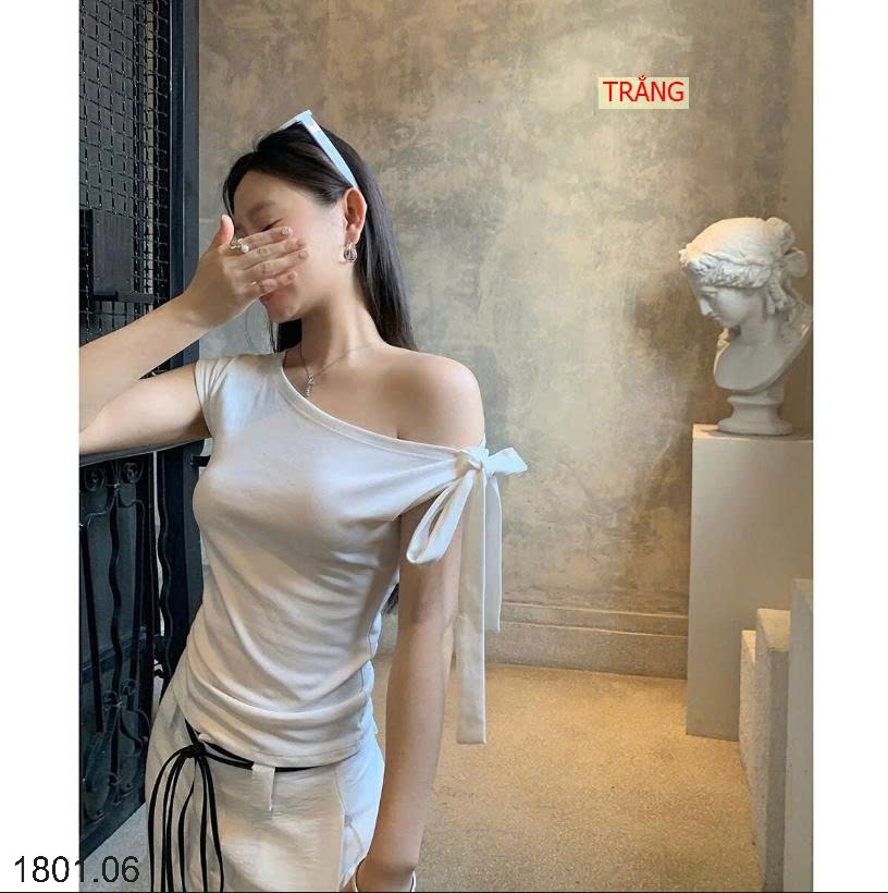 26HA1801.06 - ÁO TRỄ VAI THẮT NƠ