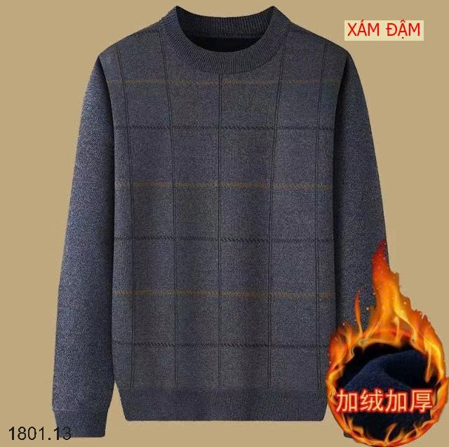 26HA1801.13 - ÁO LEN NAM CỔ TRÒN LÓT LÔNG