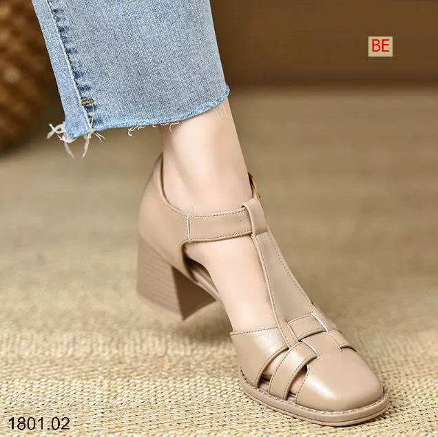 26HA1801.02 - GIÀY SANDAL GÓT VUÔNG CHO NỮ
