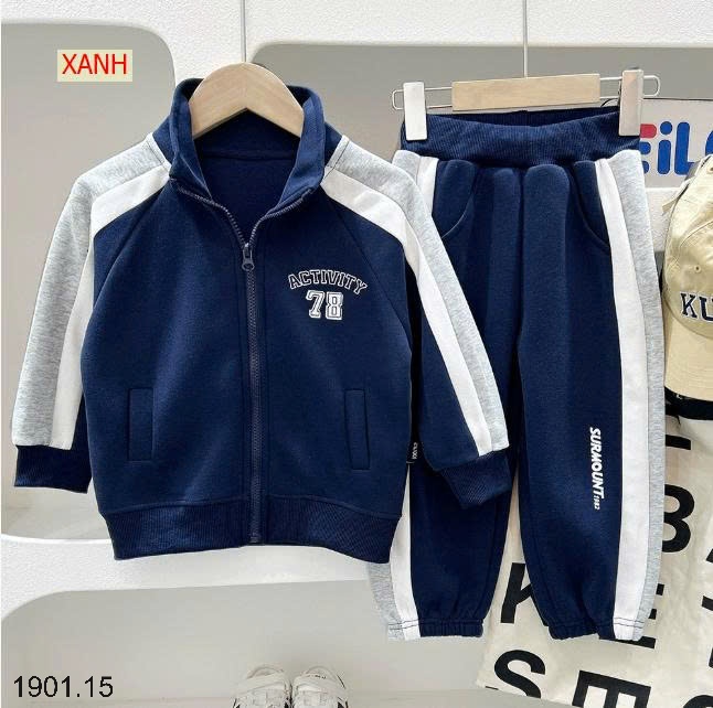 26HA1901.15 - BỘ NỈ KÉO KHÓA CHO BÉ HÃNG KACADY