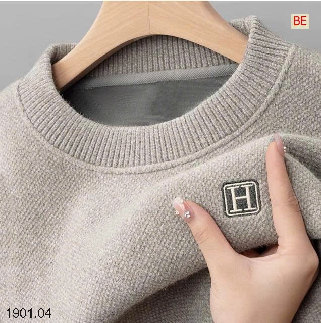 26HA1901.04 - ÁO LEN NAM CỔ TRÒN CHỮ H LÓT LÔNG