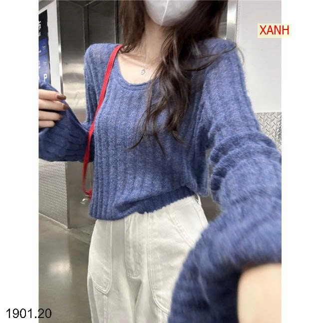 26HA1901.20 - ÁO LEN MỎNG NGẮN CHO NỮ
