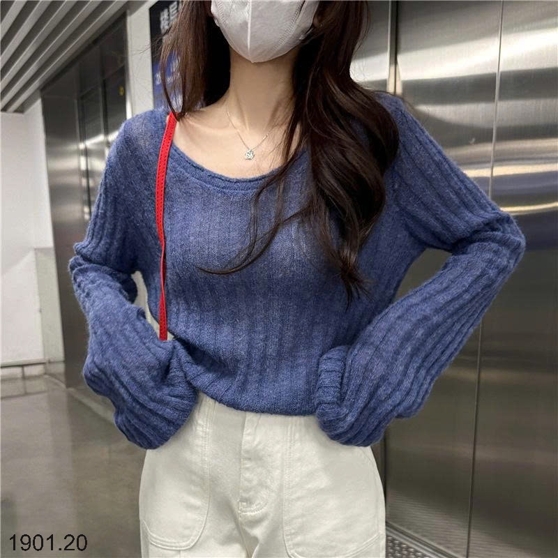 26HA1901.20 - ÁO LEN MỎNG NGẮN CHO NỮ