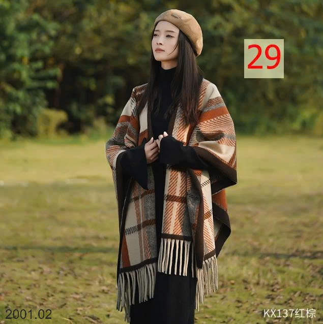 26HA2001.02 - KHĂN CHOÀNG KIỂU TRANH THỦY MẶC