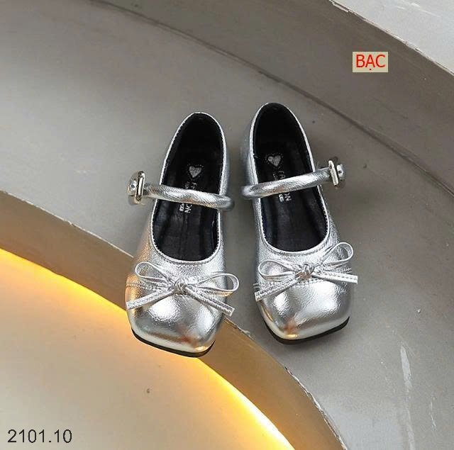26HA2101.10 - GIÀY BỆT MARY JANE CÓ NƠ CHO BÉ GÁI