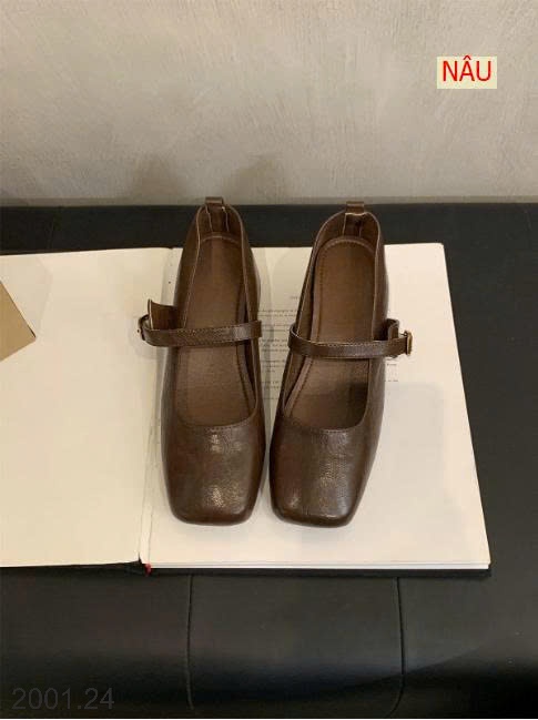 26HA2001.24 - GIÀY MARRY JANE ĐẾ VUÔNG