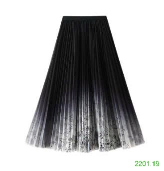 26HA2201.19 - CHÂN VÁY XẾP LY GẠC HOA ANGEL